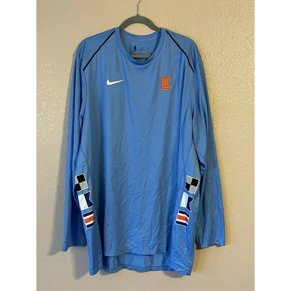 Men's 3XL NWOT Los Angeles Clippers Nike City Edition Warm‎ Up Long Sleeve Shirt